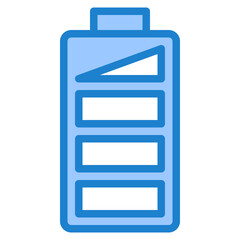 Battery blue style icon