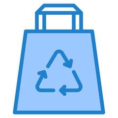 Recycle bag blue style icon