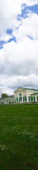 Fototapeta na wymiar Colonnade building of Solny and Lucni mineral springs in Frantiskovy Lazne 