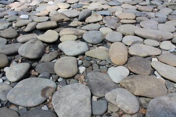 Natural gray stone texture.Large quantities of gray stones.