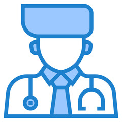 Obraz premium Doctor blue style icon