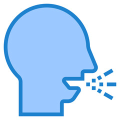 Sneeze blue style icon