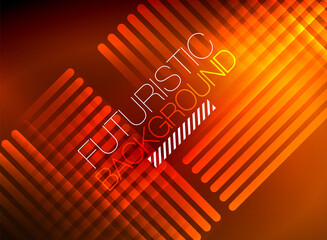 Bright neon color techno abstract background, shiny glowing neon lines in the dark background