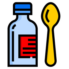 Medicine color line style icon