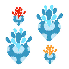 floral shape beautiful decorated floral background.