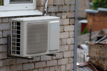 air conditioning unit outside the house