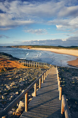 Praia da Bordeira and boardwalks forming part