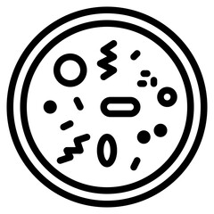 Bactria outline style icon