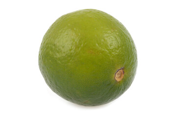 Citron vert en gros plan sur fond blanc