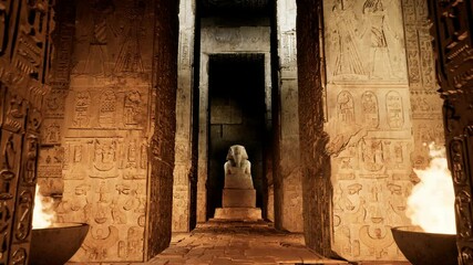 Egyptians ancient Temple with pharaoh monument