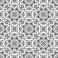 Black and White Ornaments, Seamless Vector Pattern for wrapping paper, fabric, textile, wedding invitations, packing.