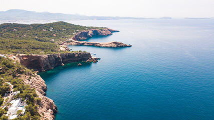 Fototapeta na wymiar Ibiza vista dal drone