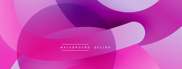 Abstract overlapping lines and circles geometric background with gradient colors