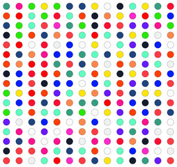 pattern of circle of random colours