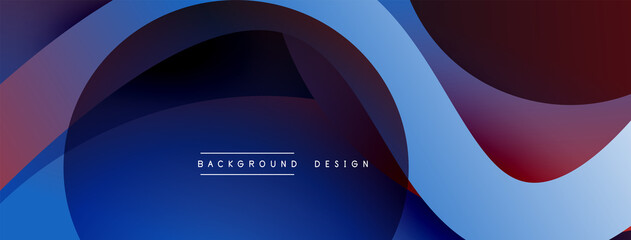 Abstract overlapping lines and circles geometric background with gradient colors