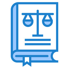 Fototapeta premium Law blue style icon