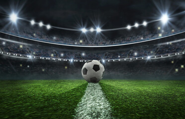  Tradition soccer ball illuminated by stadium lights