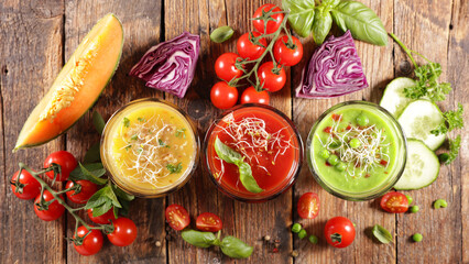 vegetable juice and fresh ingredients