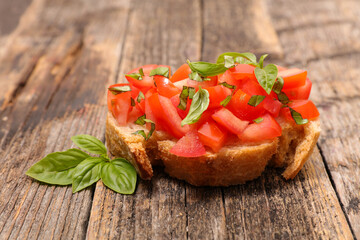 bruschetta with tomato and basil