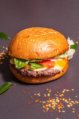 Fresh burgers, American fast food