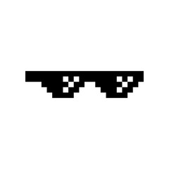 Boss glasses meme vector illustration. Thug life design.
