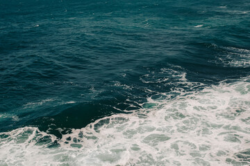 View of ocean waves on Midodaren beach, Gunung Kidul, Yogyakarta, Indonesia