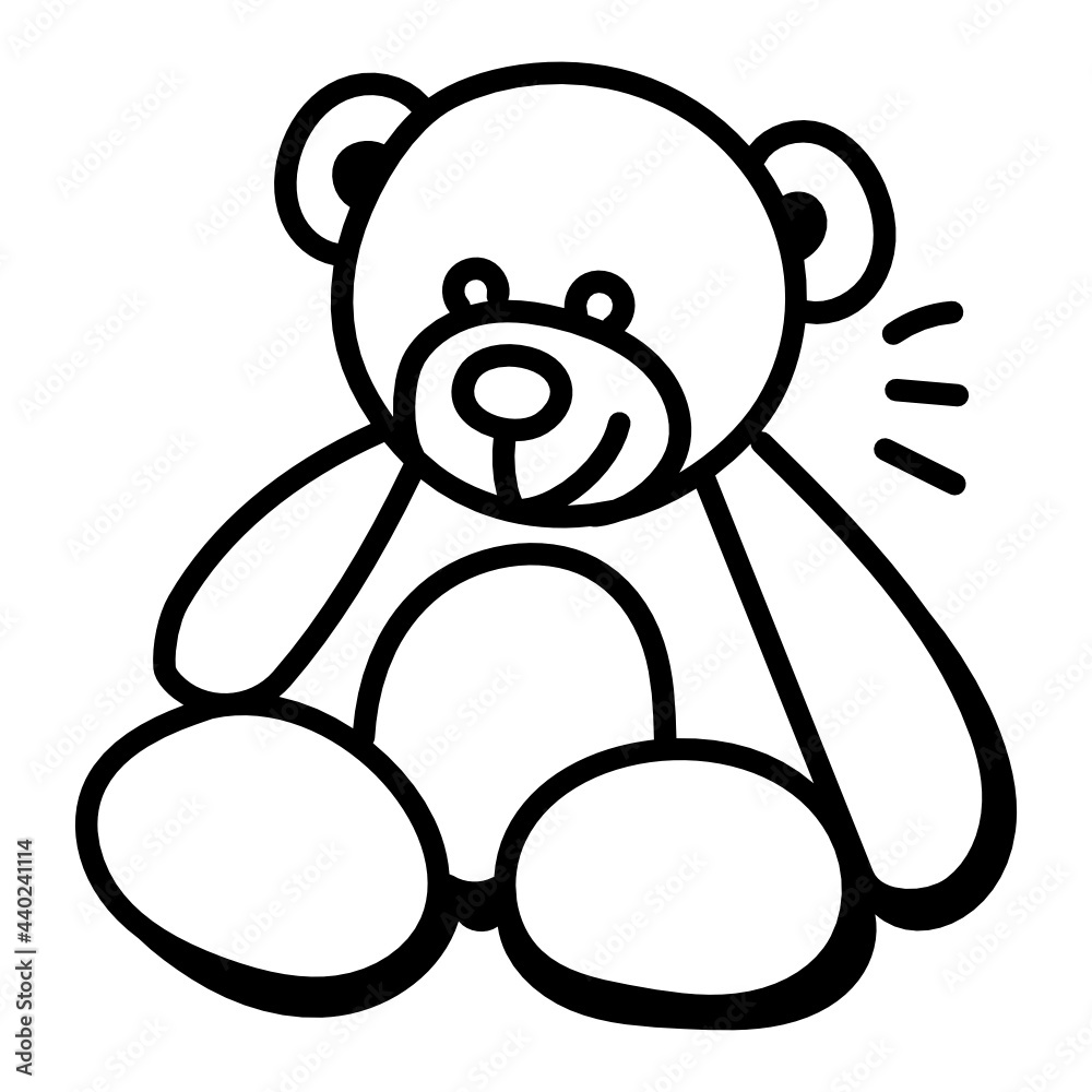 Sticker Teddy Bear 

