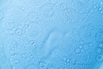 Fototapeta na wymiar abstract blue water bubbles, liquid fresh purity