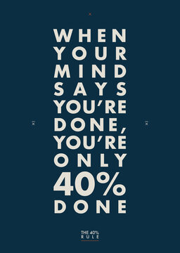 David Goggins | The Navy Seal 40% Rule | Motivational | Gym Inspiration | Work Motto | Navy Blue