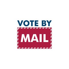 Obraz premium Vote by mail icon. Stay Safe concept isolated on white background