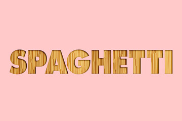 creative love italian pasta spaghetti words text cut out flat lay