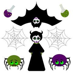 halloween witch bat spider venom