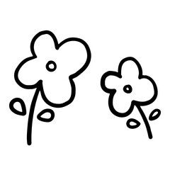 Cute Flower outline SVG illustration for web, wedsite, application, presentation, Graphics design, branding, etc.