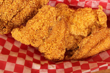 Fried Catfish Fillets in Rural Cafe Restaurant