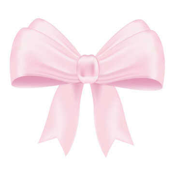 Pink Bow Stock Photo - Download Image Now - Tied Bow, Pink Color, Ribbon -  Sewing Item - iStock