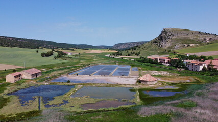 Fototapeta premium Salinas de Armellá Tierzo Guadalaja España