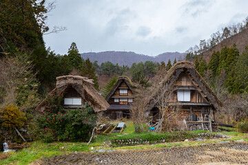 Fototapeta na wymiar Historic Villages of Shirakawago, UNESCO world heritage Villages in Japan.