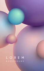 Abstract soft color spheres background