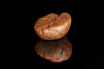 coffee beans isolated on black