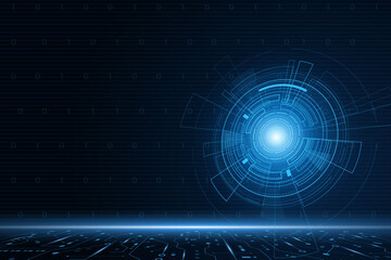 Sci fi futuristic user interface, HUD, Technology abstract background , Vector illustration.	
