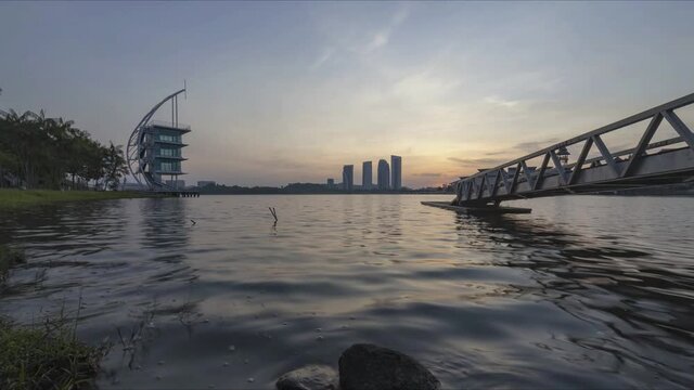 Timelapse a beautiful sunrise at Pullman Putrajaya