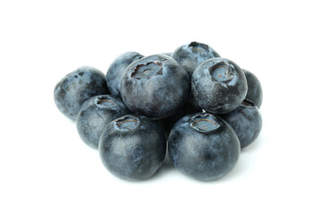 Fresh delicious blueberry isolated on white background