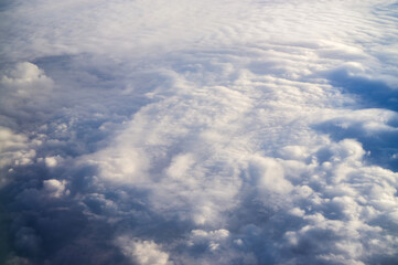 Textured clouds high in the sky.