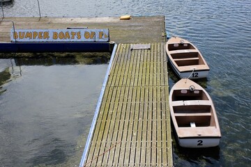 small boats docked 