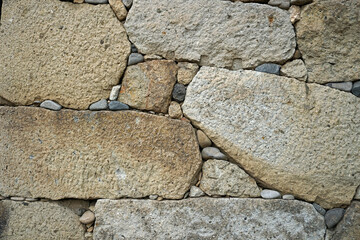 Stone wall of Himeji castle, Japan, Texture background