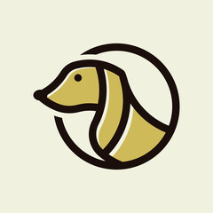 Cute Dog Head logo graphic design vector illustration