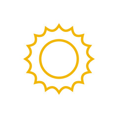 sun logo template vector icon line