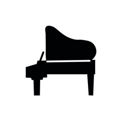 black and white piano