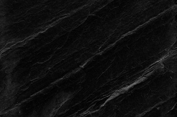 Obraz na płótnie Canvas Black stone background. Dark gray grunge banner. Black and white background. Mountain texture. Close-up. Volumetric. The rocky backdrop. Abstract black rock background. Detail.