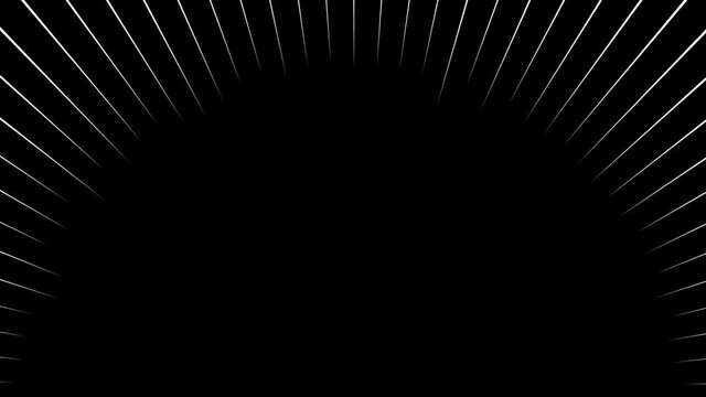アルファ付きの白黒の集中線